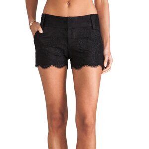 Alice + Olivia Wide Waistband Scallop Shorts